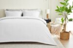 Elegant Classic Weave Duvet Cover Set – White
