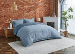 Luxury Wales Style Duvet Cover Set - Denim Blue