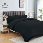 Elegant Everyday Duvet Cover Set - Black