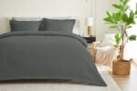 Elegant Classic Weave Duvet Cover Set – White