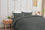 Elegant Everyday Comfort Duvet Cover Set - Charcoal
