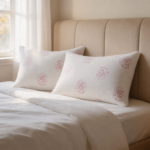 2 Pack Premium Rose Memory Foam Pillows – Pink