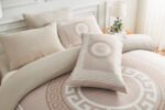 Premium Microfibre Geometric Duvet Cover Set - Mink