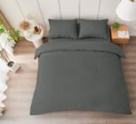 Elegant Everyday Comfort Duvet Cover Set - Charcoal