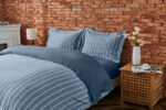 Luxury Wales Style Duvet Cover Set - Denim Blue