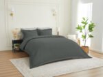 Elegant Classic Weave Duvet Cover Set – White