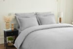 Elegant Classic Weave Duvet Cover Set – Grey