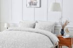 Luxury Designer Embossed Duvet Cover Set - White