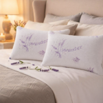 2 Pack Premium Memory Foam Pillows – Lavender