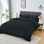 Elegant Everyday Duvet Cover Set - Black