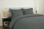 Elegant Classic Weave Duvet Cover Set – White