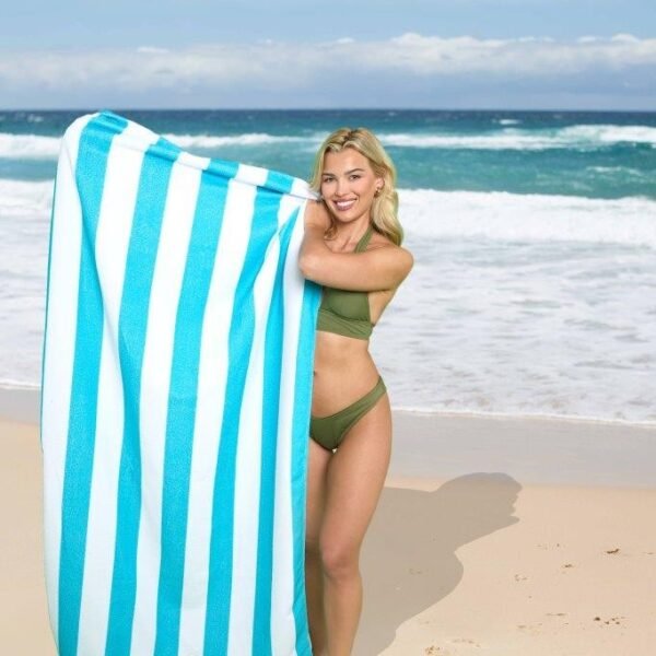 1 Pack Premium Cabana Resort Beach Towel - Aqua