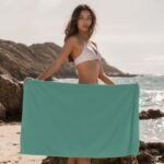 Luxury Soft Touch Plain Beach Towel - Aqua