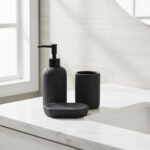 Premium Flynn 3 Piece Bathroom Set - Black