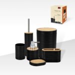 Premium Sloane 15 Piece Bathroom Set - Black