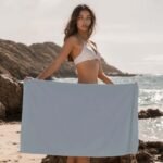 Luxury Soft Touch Plain Beach Towel - Blue