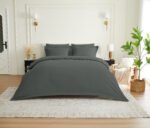 Elegant Classic Weave Duvet Cover Set – White