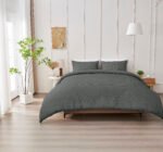 Elegant Everyday Comfort Duvet Cover Set - Charcoal