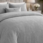 Luxury Linked Pattern Duvet Cover Set - Grey
