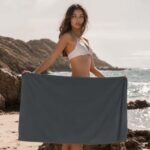 Luxury Soft Touch Plain Beach Towel - Grey
