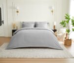 Elegant Classic Weave Duvet Cover Set – Grey