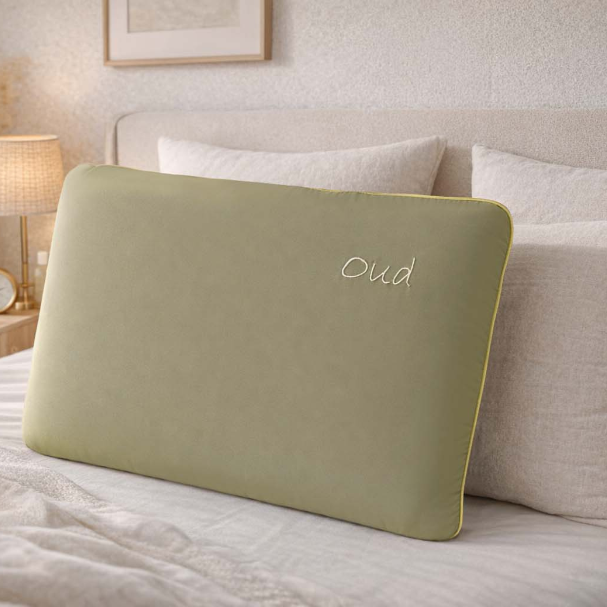MEMORY FOAM PILLOW (13) Premium Comfort Scent Infused Pillow - Light Grey