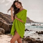 Luxury Soft Touch Plain Beach Towel - Neo Green