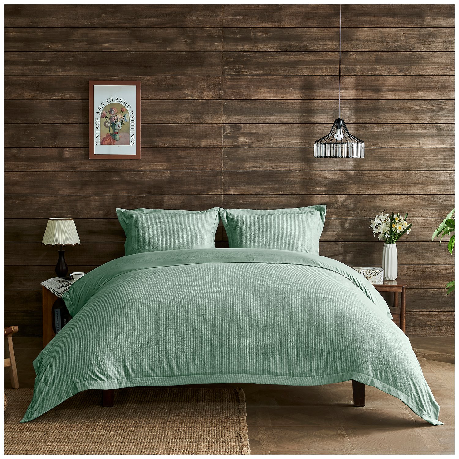Newry Design (1) copy Luxury Soft Touch Duvet Cover Set - Sage Green