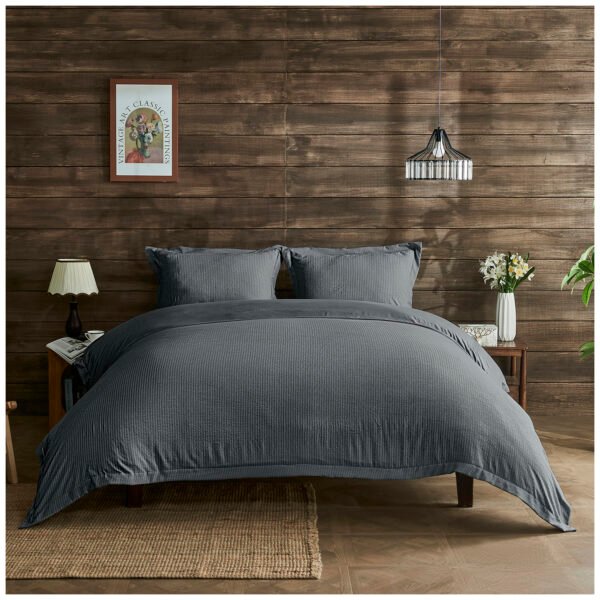 Luxury Soft Touch Duvet Cover Set - Charcoal