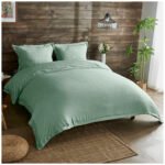 Luxury Soft Touch Duvet Cover Set - Sage Green