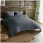 Luxury Soft Touch Duvet Cover Set - Charcoal
