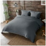 Luxury Soft Touch Duvet Cover Set - Charcoal