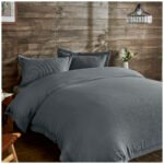 Luxury Soft Touch Duvet Cover Set - Charcoal