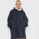 Premium Teddy Hooded Sweatshirt - Charcoal