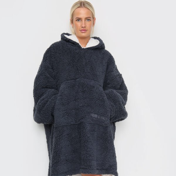 Premium Teddy Hooded Sweatshirt - Charcoal