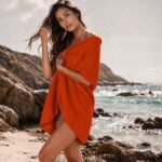 Luxury Soft Touch Plain Beach Towel - Orange