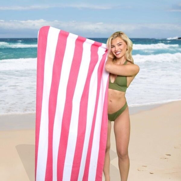 1 Pack Premium Cabana Resort Beach Towel - Pink