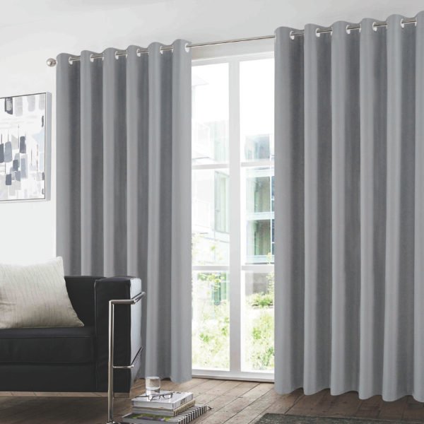 Premium Plain Blackout Curtains - Grey
