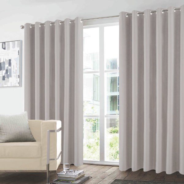 Premium Plain Blackout Curtains - Natural