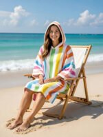 Luxury Pastel Patterned Beach Poncho - Multi
