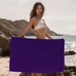 Luxury Soft Touch Plain Beach Towel - Purple