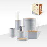 Premium Sloane 15 Piece Bathroom Set - Silver