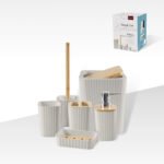 Premium Isla 12 Piece Bathroom Set – Silver