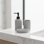 Premium Flynn 3 Piece Bathroom Set - Silver