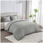 vLuxury Smooth Finish Duvet Cover Set - Grey