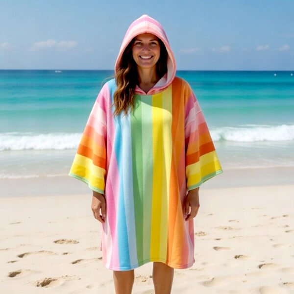 Luxury Pastel Sweet Pattern Beach Poncho - Multi