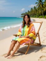 Luxury Pastel Sweet Pattern Beach Poncho - Multi