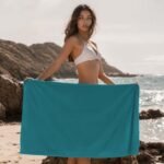 Luxury Soft Touch Plain Beach Towel - Teal