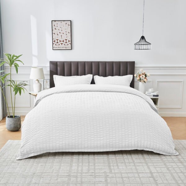 Elegant Everyday Duvet Cover Set - White