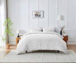 Luxury Designer Embossed Duvet Cover Set - White